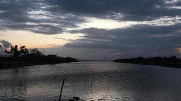 Beautiful lake in the afternoon photo