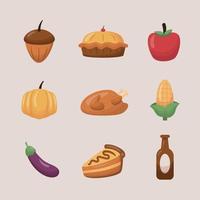 Thanksgiving Icon Element Concept vector