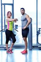 couple at the gym photo