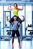 couple at the gym photo