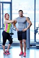 couple at the gym photo