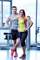 couple at the gym photo