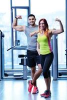 couple at the gym photo