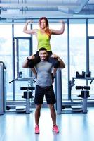 couple at the gym photo