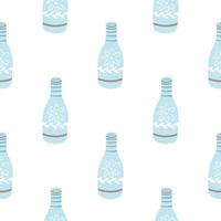 Clay patterned painted bottle seamless pattern vector