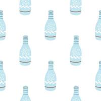 Clay patterned painted bottle seamless pattern vector