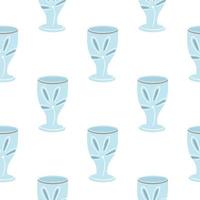 Hand drawn painted patterned bowls seamless pattern vector