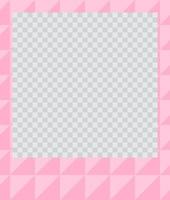 square flat photo frame with ornaments vector