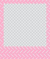 square flat photo frame with ornaments vector