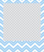 square flat photo frame with ornaments vector