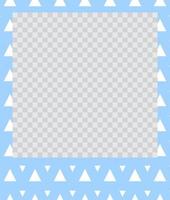 square flat photo frame with ornaments vector