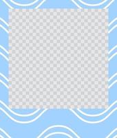 square flat photo frame with ornaments vector