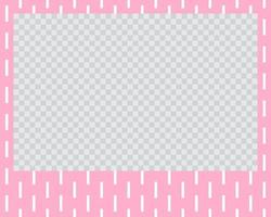rectangle landscape flat photo frame with ornaments vector