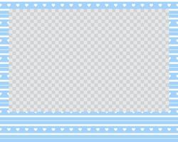 rectangle landscape flat photo frame with ornaments vector