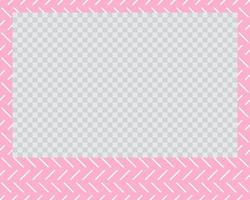 rectangle landscape flat photo frame with ornaments vector