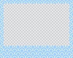 rectangle landscape flat photo frame with ornaments vector