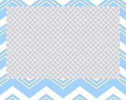 rectangle landscape flat photo frame with ornaments vector