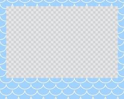 rectangle landscape flat photo frame with ornaments vector