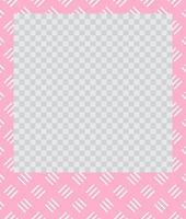 square flat photo frame with ornaments vector
