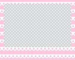 rectangle landscape flat photo frame with ornaments vector