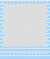 square flat photo frame with ornaments vector