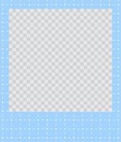 square flat photo frame with ornaments vector