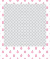 square flat photo frame with ornaments vector