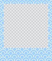 square flat photo frame with ornaments vector