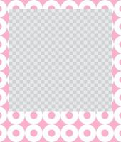 square flat photo frame with ornaments vector