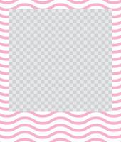 square flat photo frame with ornaments vector