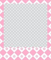 square flat photo frame with ornaments vector