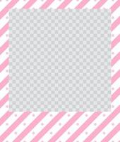 square flat photo frame with ornaments vector