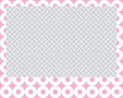 rectangle landscape flat photo frame with ornaments vector