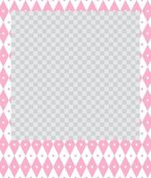 square flat photo frame with ornaments vector