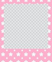 square flat photo frame with ornaments vector