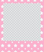 square flat photo frame with ornaments vector