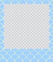square flat photo frame with ornaments vector