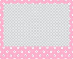 rectangle landscape flat photo frame with ornaments vector