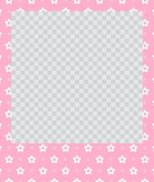 square flat photo frame with ornaments vector