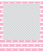 square flat photo frame with ornaments vector