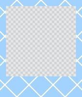 square flat photo frame with ornaments vector