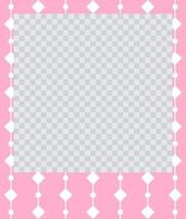 square flat photo frame with ornaments vector