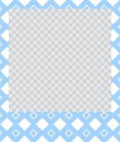 square flat photo frame with ornaments vector