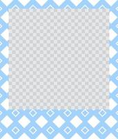 square flat photo frame with ornaments vector