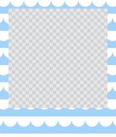square flat photo frame with ornaments vector