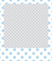 square flat photo frame with ornaments vector