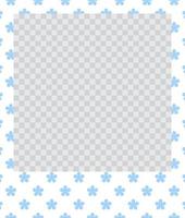 square flat photo frame with ornaments vector