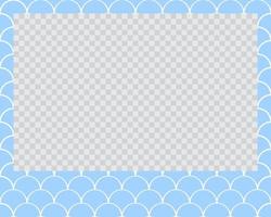 rectangle landscape flat photo frame with ornaments vector