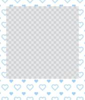 square flat photo frame with ornaments vector