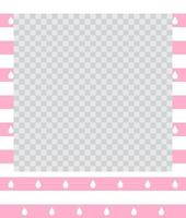 square flat photo frame with ornaments vector